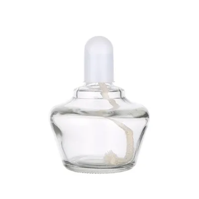 Laboratórna 150ml sklenená liehová lampa s plastovým uzáverom alebo skleneným uzáverom